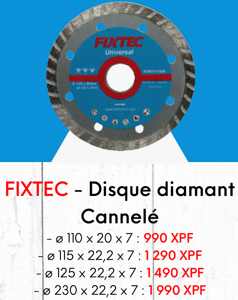 Disque diamant - Cannelé