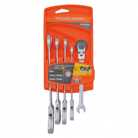[805700] Coffret 5 clés mixte à cliquet