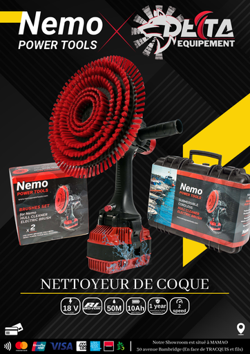 [HC-18-10Li-50] Nemo Brosse Electrique - (18V / BL / 50M)